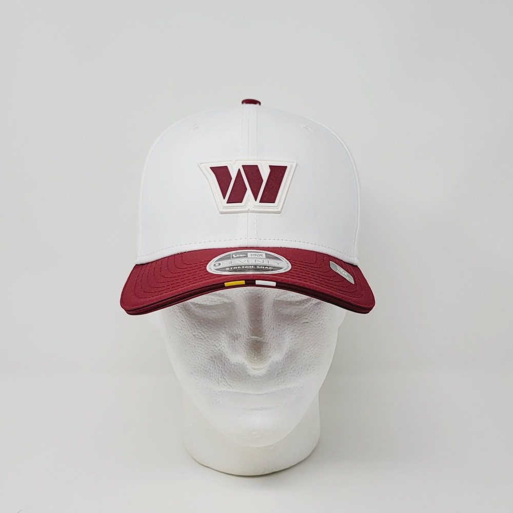 New Era 9SEVENTY Washington Commanders Hat Cap White Burgundy NFL Training Camp